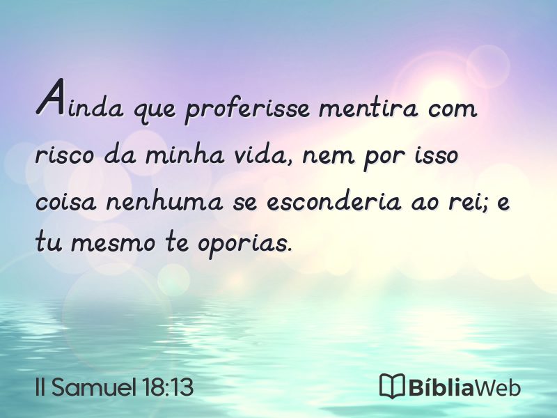 II Samuel 18:13 em imagem para compartilhar
