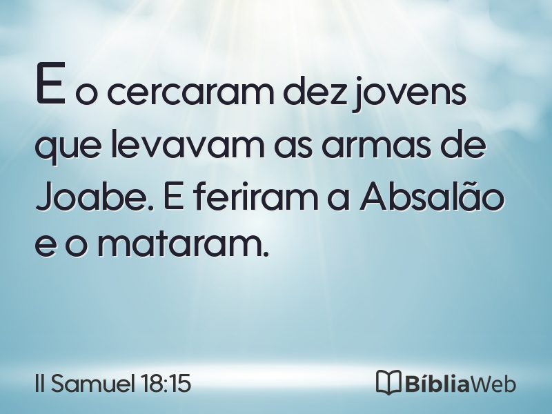 II Samuel 18:15 em imagem para compartilhar