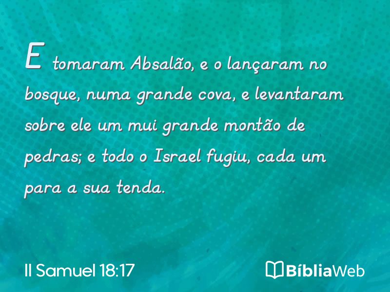 II Samuel 18:17 em imagem para compartilhar