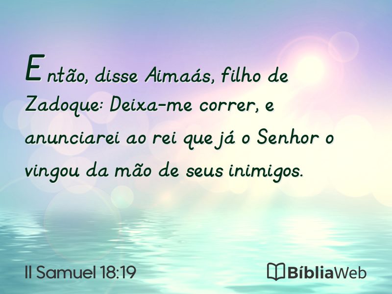 II Samuel 18:19 em imagem para compartilhar