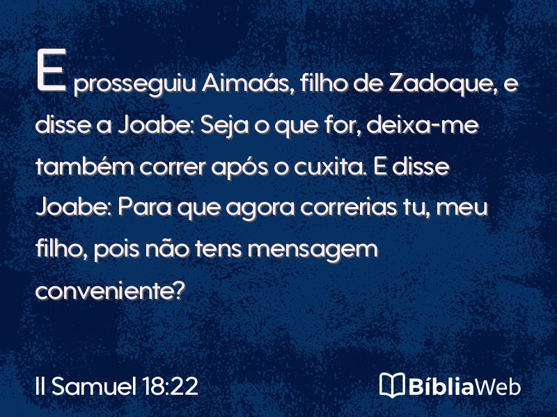 II Samuel 18:22 em imagem para compartilhar