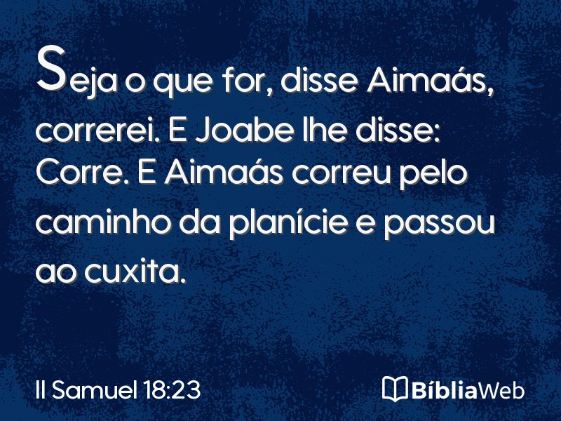 II Samuel 18:23 em imagem para compartilhar