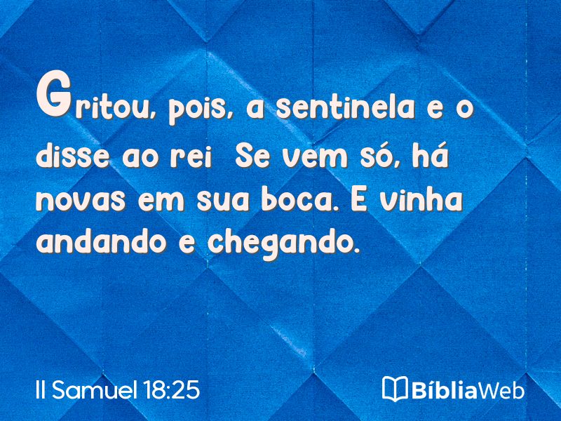 II Samuel 18:25 em imagem para compartilhar