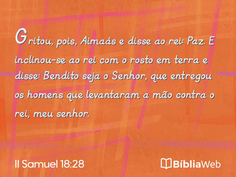 II Samuel 18:28 em imagem para compartilhar
