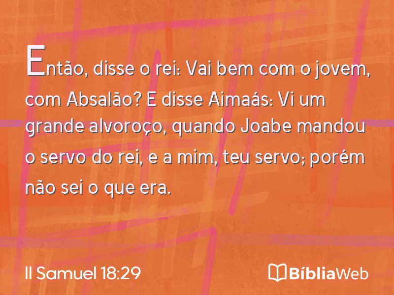 II Samuel 18:29 em imagem para compartilhar