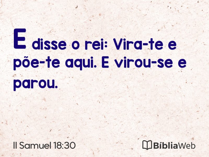II Samuel 18:30 em imagem para compartilhar