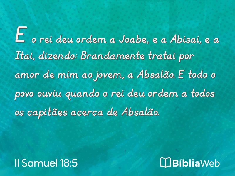 II Samuel 18:5 em imagem para compartilhar