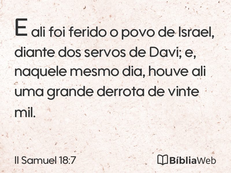 II Samuel 18:7 em imagem para compartilhar