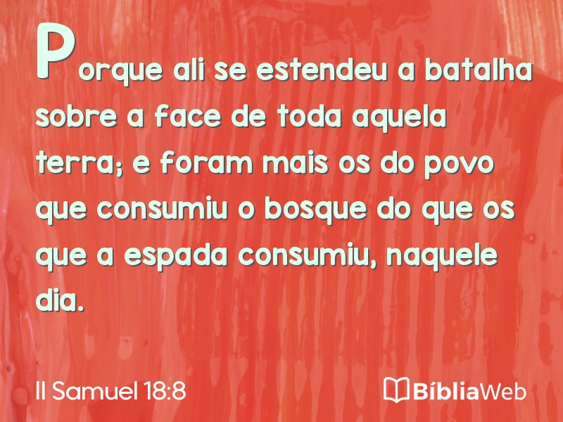 II Samuel 18:8 em imagem para compartilhar