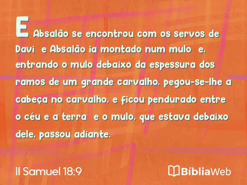 II Samuel 18:9 em imagem para compartilhar