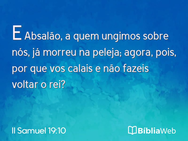 II Samuel 19:10 em imagem para compartilhar