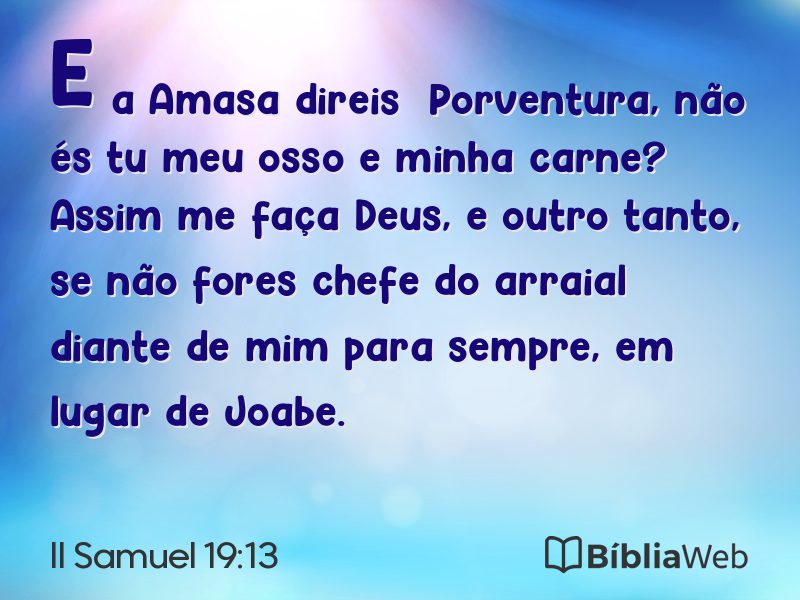 II Samuel 19:13 em imagem para compartilhar
