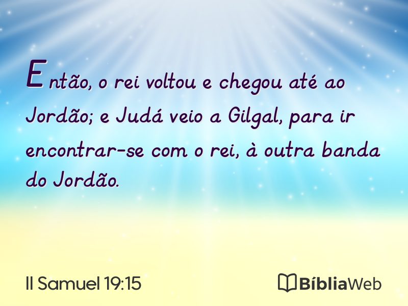 II Samuel 19:15 em imagem para compartilhar