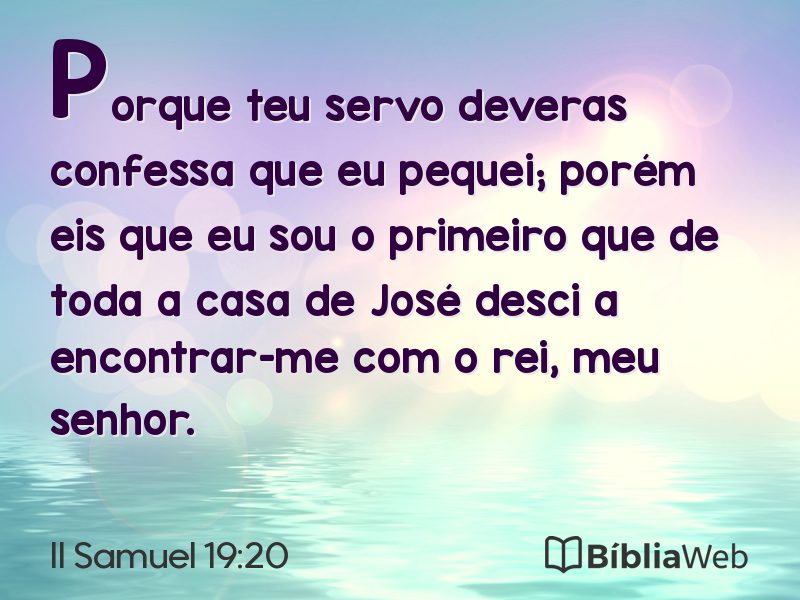 II Samuel 19:20 em imagem para compartilhar