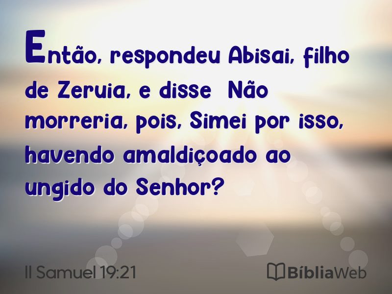 II Samuel 19:21 em imagem para compartilhar