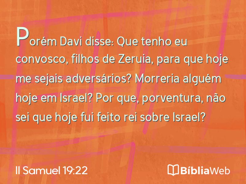 II Samuel 19:22 em imagem para compartilhar