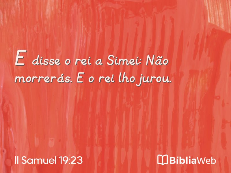 II Samuel 19:23 em imagem para compartilhar