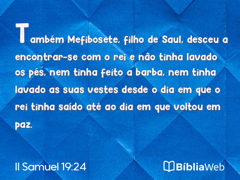 II Samuel 19:24 em imagem para compartilhar