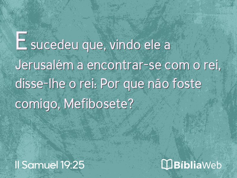 II Samuel 19:25 em imagem para compartilhar