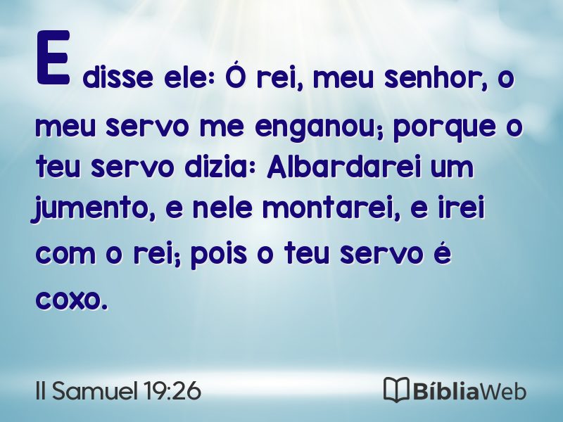 II Samuel 19:26 em imagem para compartilhar