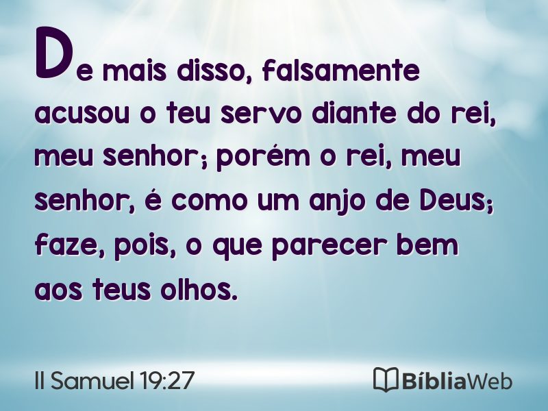 II Samuel 19:27 em imagem para compartilhar