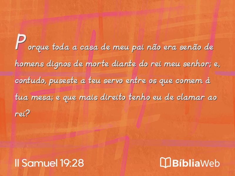II Samuel 19:28 em imagem para compartilhar