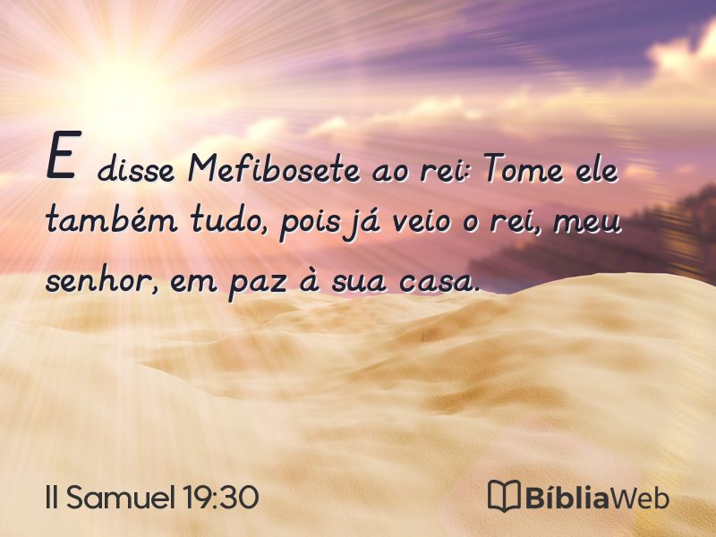 II Samuel 19:30 em imagem para compartilhar