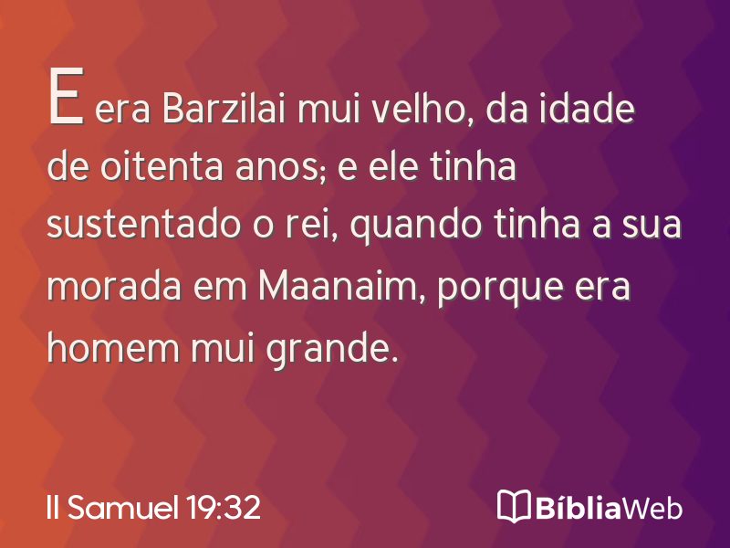 II Samuel 19:32 em imagem para compartilhar