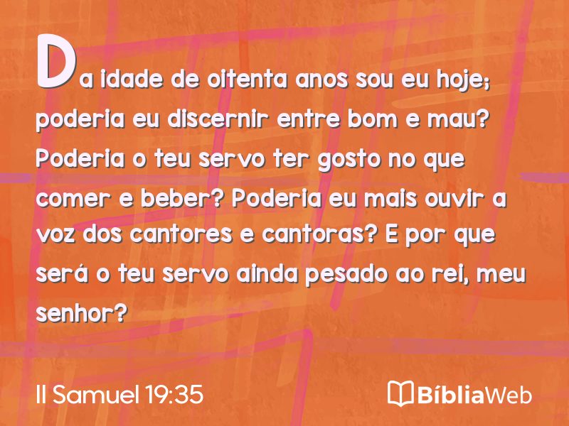 II Samuel 19:35 em imagem para compartilhar