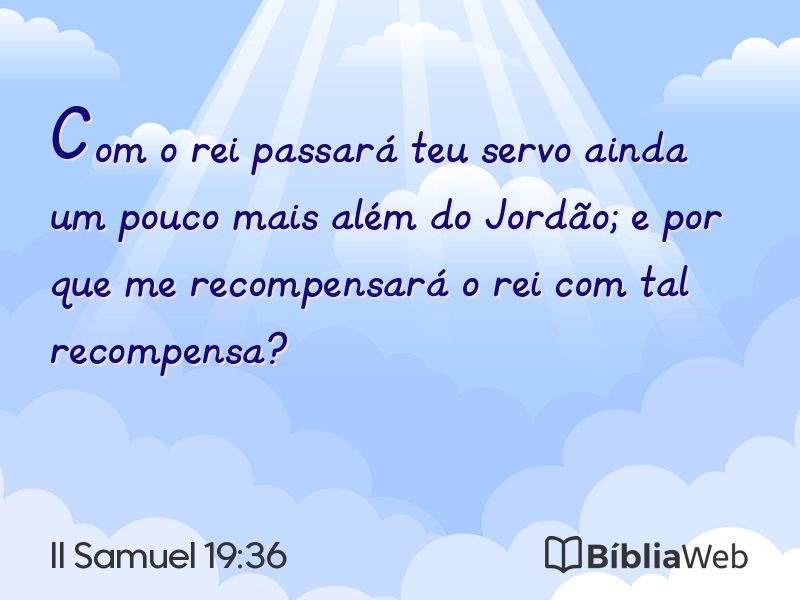 II Samuel 19:36 em imagem para compartilhar