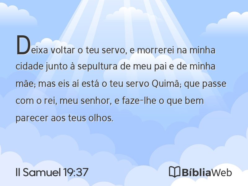 II Samuel 19:37 em imagem para compartilhar