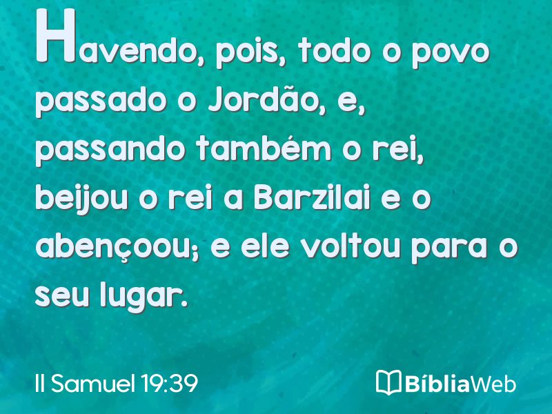 II Samuel 19:39 em imagem para compartilhar