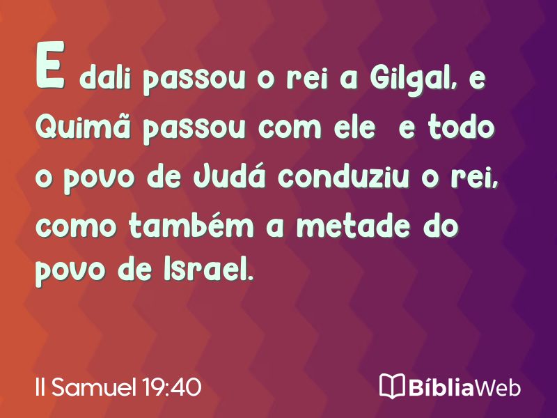 II Samuel 19:40 em imagem para compartilhar