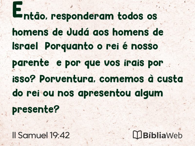II Samuel 19:42 em imagem para compartilhar