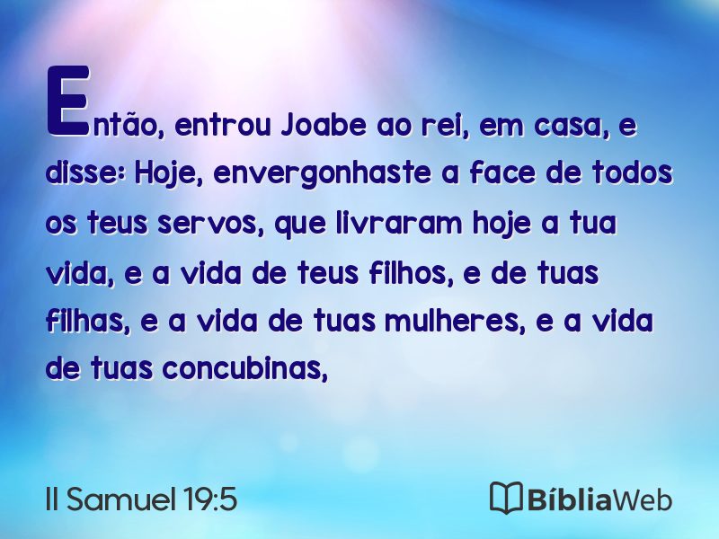 II Samuel 19:5 em imagem para compartilhar