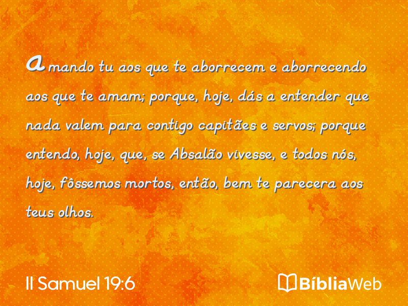 II Samuel 19:6 em imagem para compartilhar