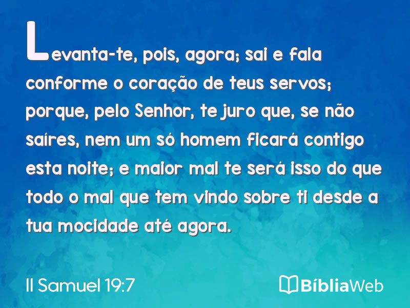 II Samuel 19:7 em imagem para compartilhar