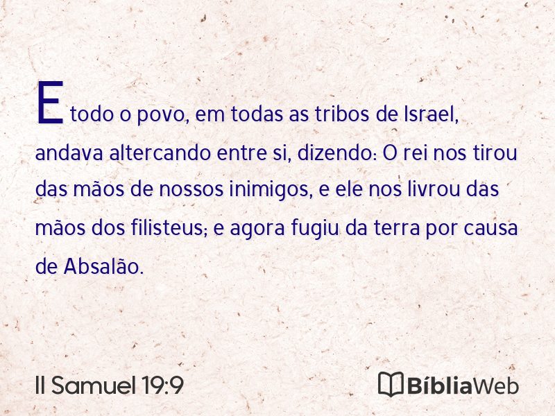 II Samuel 19:9 em imagem para compartilhar