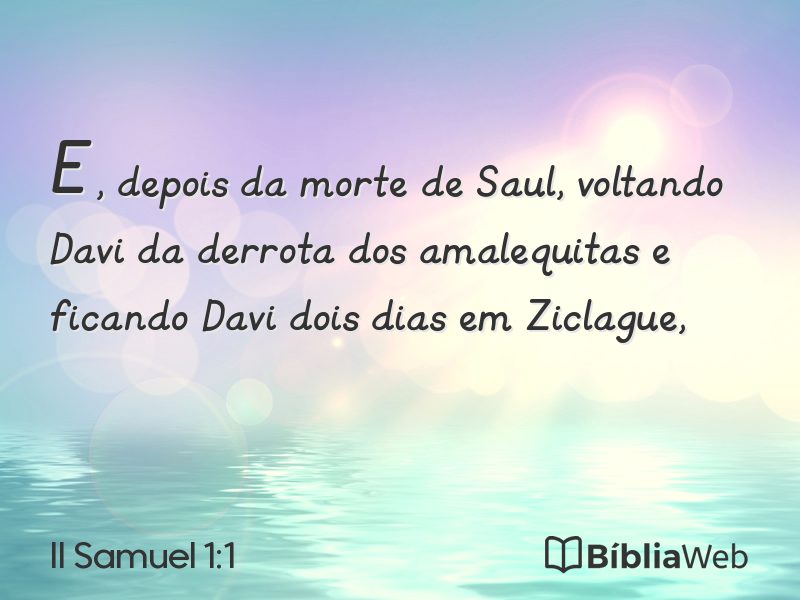 II Samuel 1:1 em imagem para compartilhar