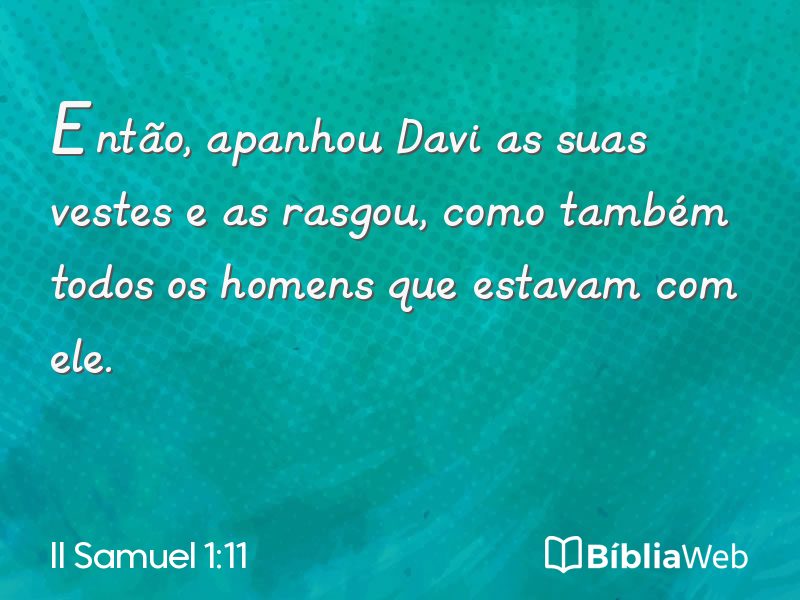 II Samuel 1:11 em imagem para compartilhar