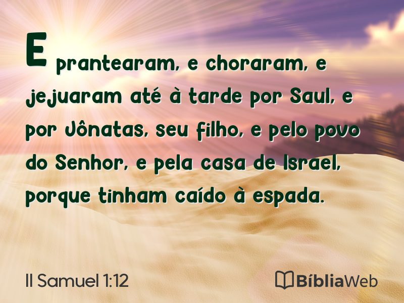 II Samuel 1:12 em imagem para compartilhar