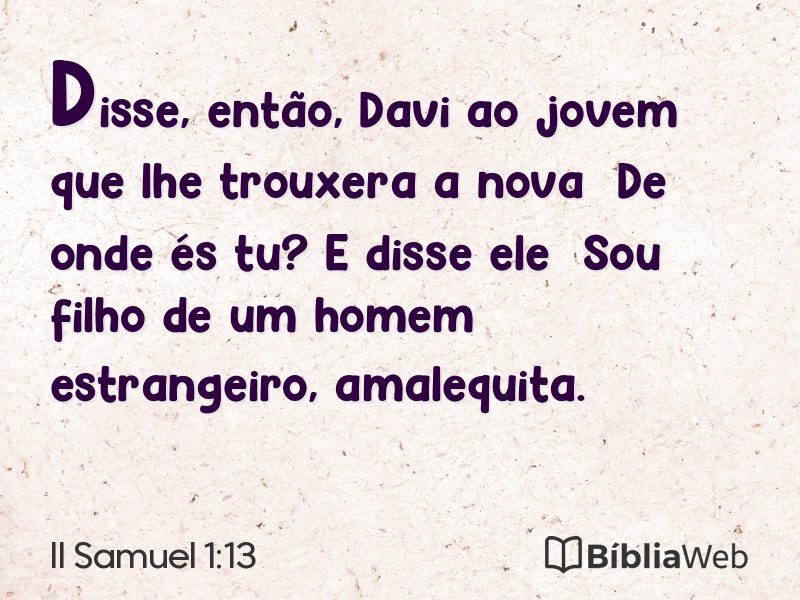 II Samuel 1:13 em imagem para compartilhar