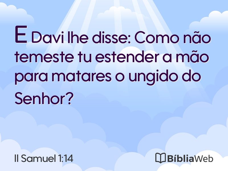 II Samuel 1:14 em imagem para compartilhar