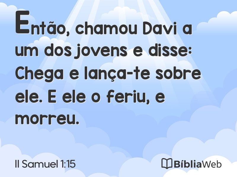 II Samuel 1:15 em imagem para compartilhar