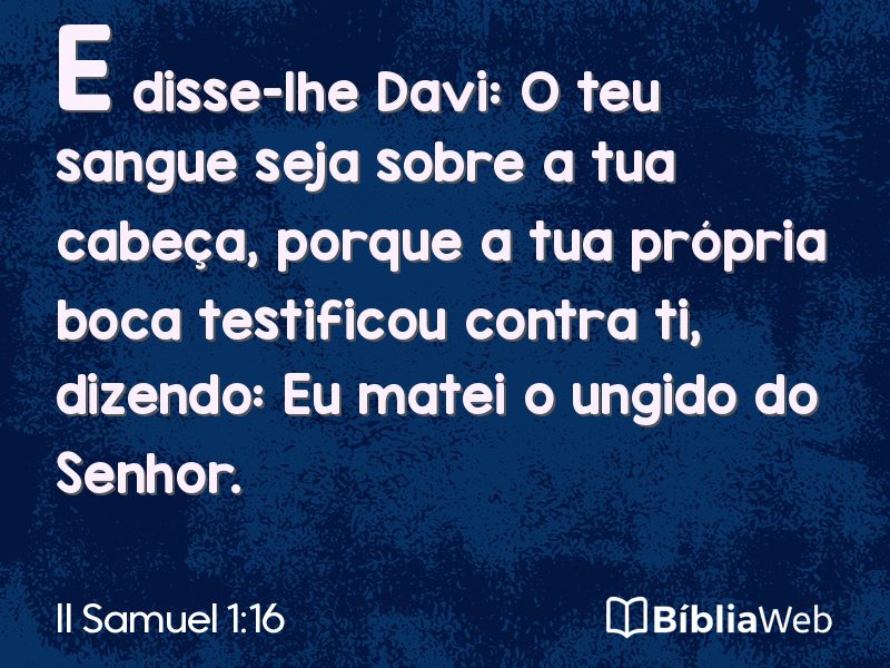 II Samuel 1:16 em imagem para compartilhar