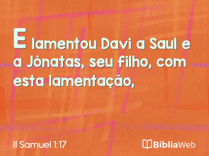 II Samuel 1:17 em imagem para compartilhar