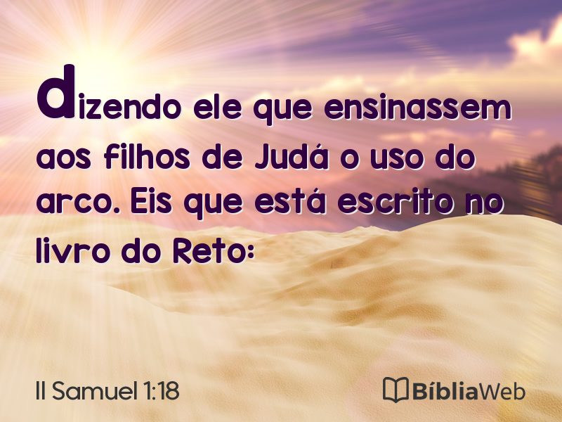 II Samuel 1:18 em imagem para compartilhar