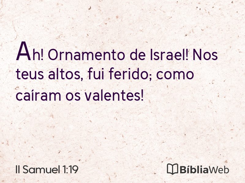 II Samuel 1:19 em imagem para compartilhar