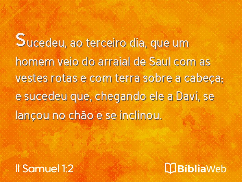 II Samuel 1:2 em imagem para compartilhar