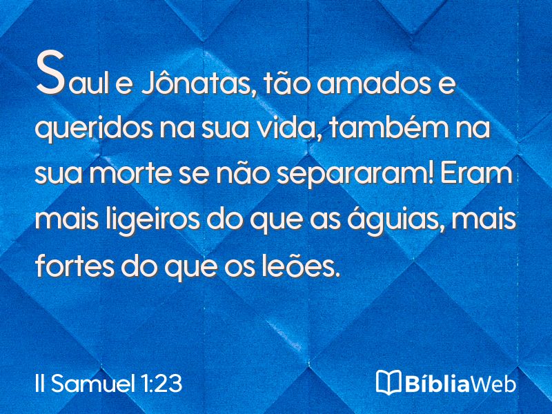 II Samuel 1:23 em imagem para compartilhar